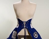 Doctor Who Tardis Inspired Cincher Skirt S/M- Made to Order