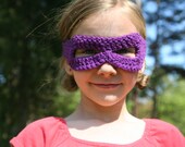 fuchsia crocheted superhero mask for toddlers by yourmomdesigns (rts) cotton yarn