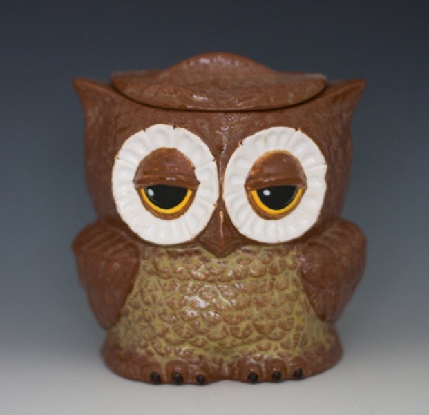 Owl cookie jar from vintage mold