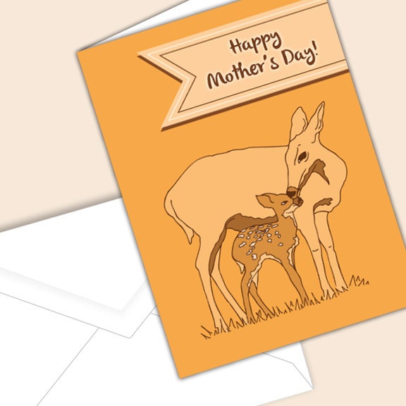 Deer Printable Mother's Day Card