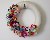Love Wreath, Hearts Wreath, Rainbow Wreath, Summer Wreath, 14 inch Size - READY TO SHIP
