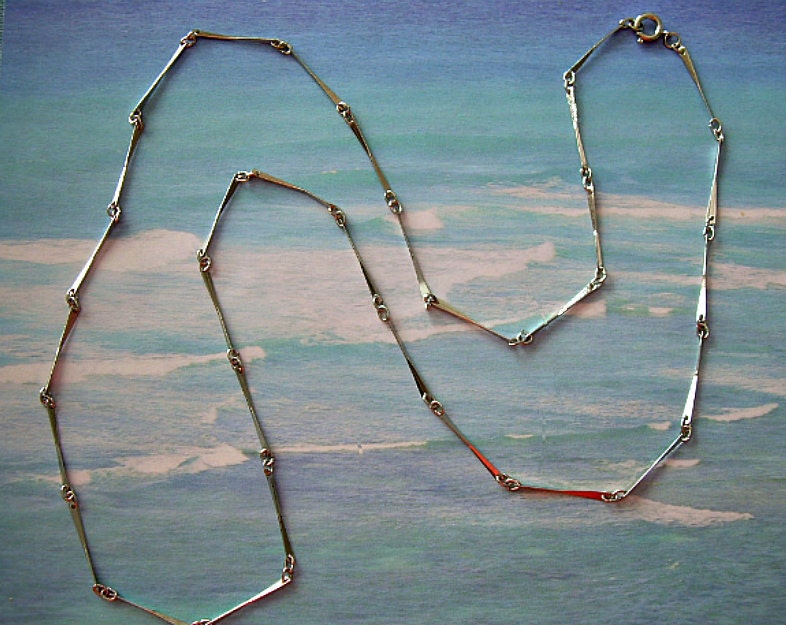 Silvertone Links 30" Necklace Chain Silver Plated