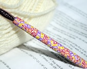 Susan Bates crochet hook / new size 7 or 4.50mm / polymer clay covered / OOAK design