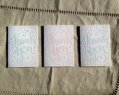 Thank You Hand-Lettered Letterpress Card Set Six Pack