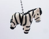 Zebra Fan Pull - Nursery, Toddler, Children's Accessories - Zoo - Safari - Jungle