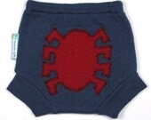 Wool Soaker Diaper Cover - SPIDEY SENSE - Small 0-9M
