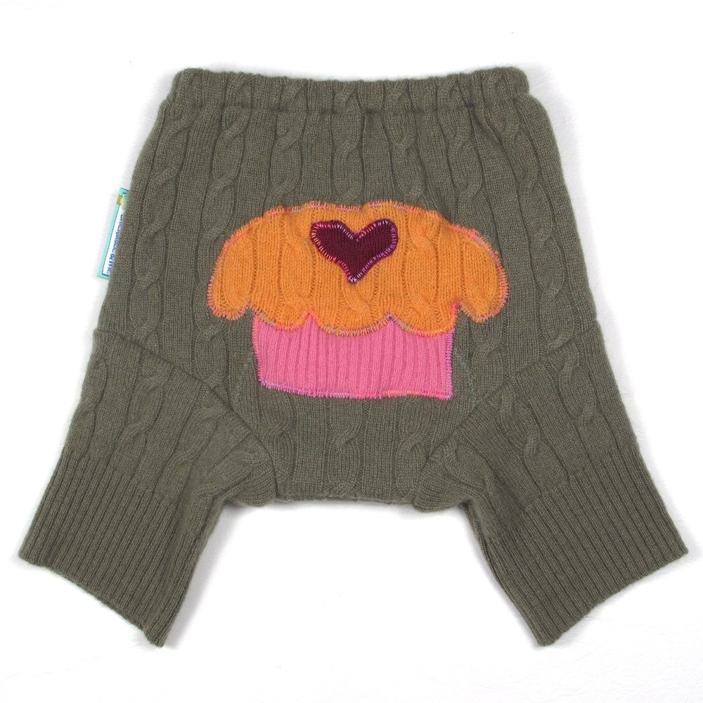 Recycled Wool Shorties Diaper Cover - SWEETIE BUNZ - Medium 9-18M