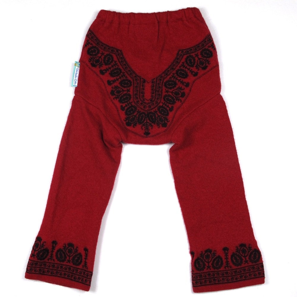 Wool Longies Diaper Cover - SPANISH LACE - Large 18M-2T