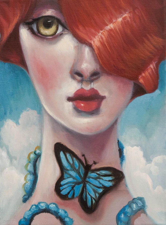 Transformed 9x12 original oil painting on stretched canvas in hand built wooden frame