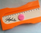 80s Vintage Orange Fluo Sharpener Pencilcase