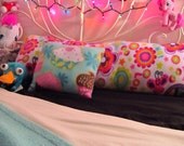 Plushy Fleece Throw Pillows, pick your fleece, super cute home decor, happy crafts throw pillows, cheerful decor