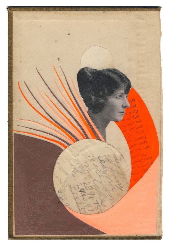 Persephone - original collage on book cover