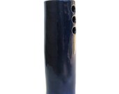 hand built porcelain vase  ...   vessel  ...   cobalt blue