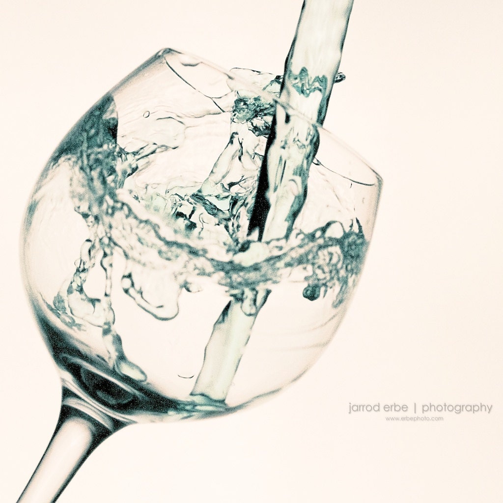 Wine Pouring into Glass - 5 x 5 inch Fine Art Print - Kitchen Decor