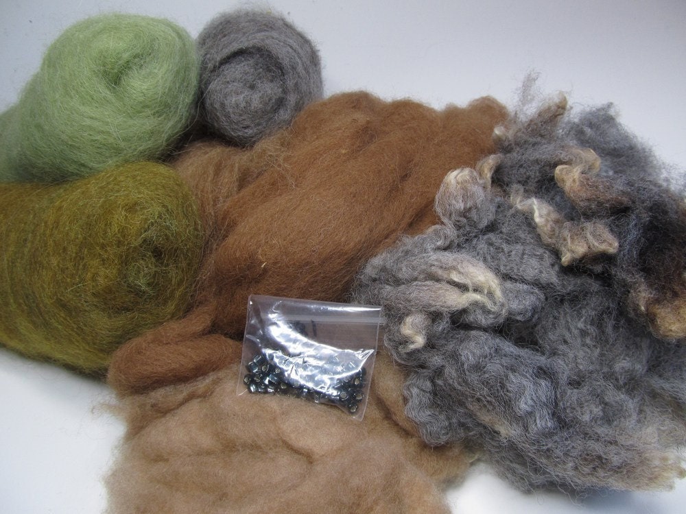 Swamp Thing, Make Your Own Art Yarn Kit, Alpaca, Camel and More