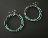 Patina earrings - Light Weigh Patina hoops - Sealed to prevent surface changes - 5 patina hoops