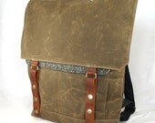 Chocolate Tall Boy Waxed Canvas Backpack
