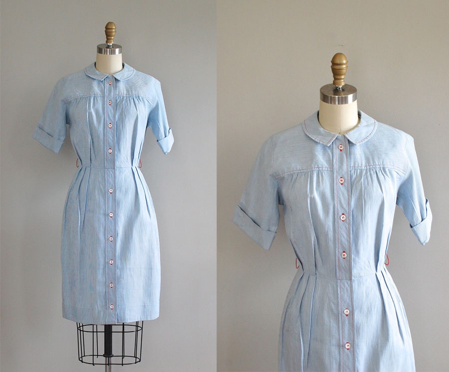 SALE vintage 50s dress / 1950s dress / Five and Dime dress