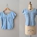 cropped denim top / denim shirt / vintage Sammy top