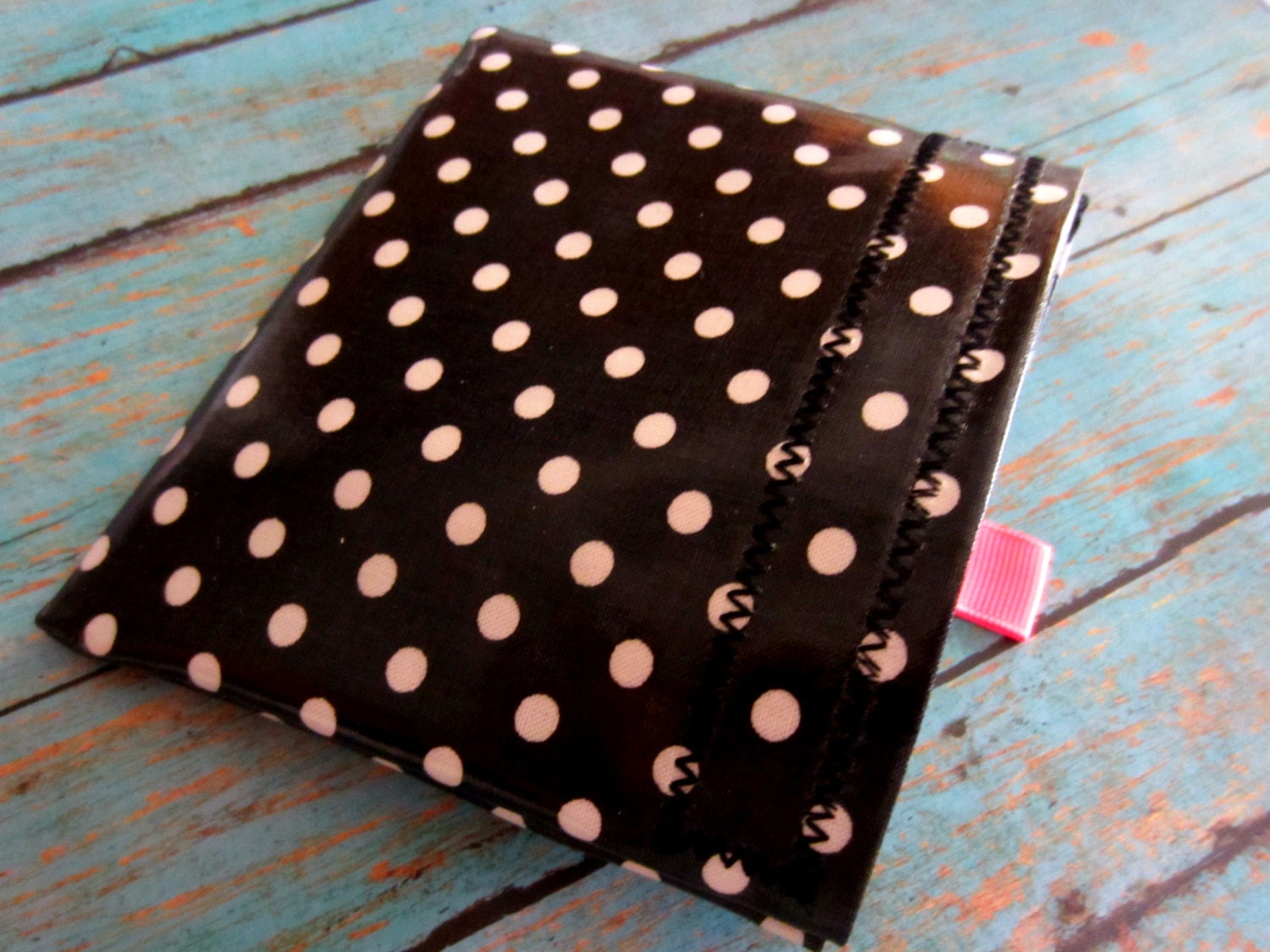 Snack Bag - B/W Polka Dots