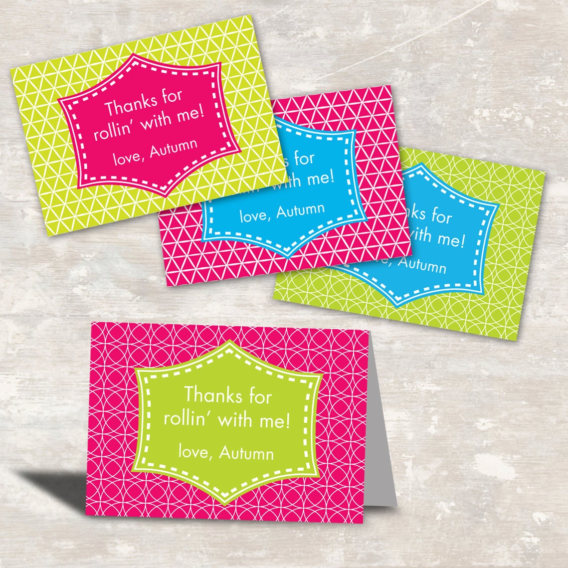 PRINT & SHIP Neon Roller Skate Birthday Party Favor Bag Toppers (set of 12) Il_170x135