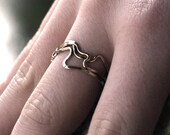 Red gold 8k ring Modern organic gold ring Eco friendly Jewelry Size 7 handmade recycled gold