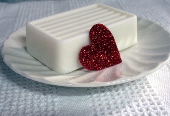 Valentines Day Holiday Scent -  Love Spell Natural Bar Soap-Large gift wrapped bar soap