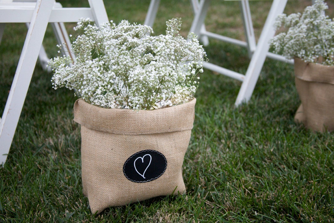 Large Burlap Bag with Chalk Cloth Spot-to-Jot Again, and Again