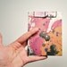 Sunset Spatter - Mini Sketchbook - Recycled Materials - Painted Brown Paper Bag Cover - Stab Bound