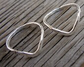 Chevron Stacking ring handmade from fine silver skinny stacker ring- ONE ring chevron shape