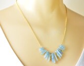 Aquamarine Dagger Necklace