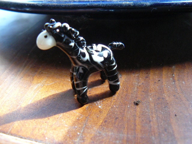 Zebra lampwork bead number 2