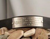 Let your words be few and your exposures be many-diamond glint leather cuff