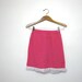 Vintage 80s pink and white laced mini skirt