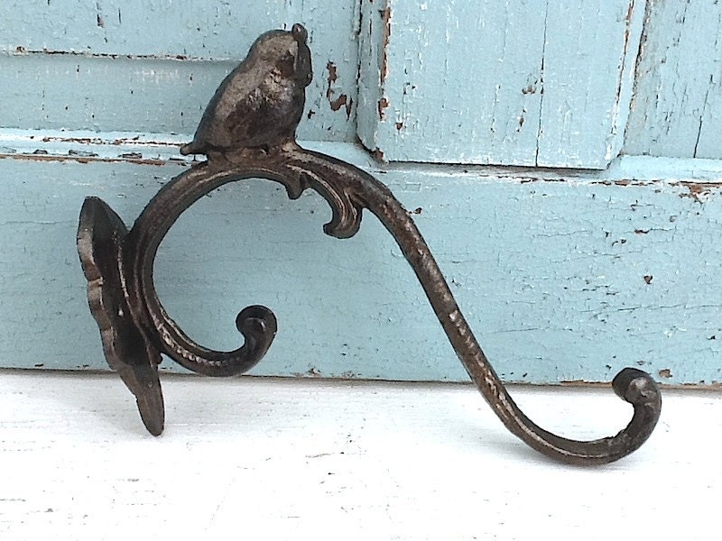 Owl Hook / Bracket, Cast Iron Wall Hook and Garden Decor, Owl Home Accent