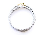Grey braided suede bracelet - grey braided bracelet - grey leather bracelet - vegan faux suede leather braided bracelet