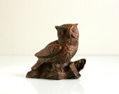Vintage Red Mill Carved Owl