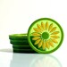 Vintage Lucite Daisy Drink Coasters