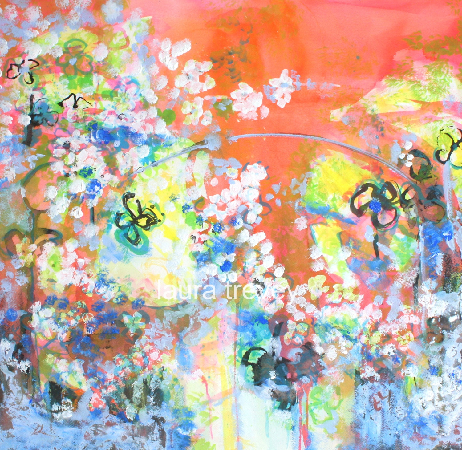 Garden Party Giclee on Canvas