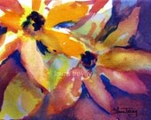Summer Orange Watercolor Print