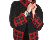 Crochet PATTERN for Jacket with Tartan Borders