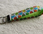Keyfob Wristlet Fabric Keychain... Tiny Turtles