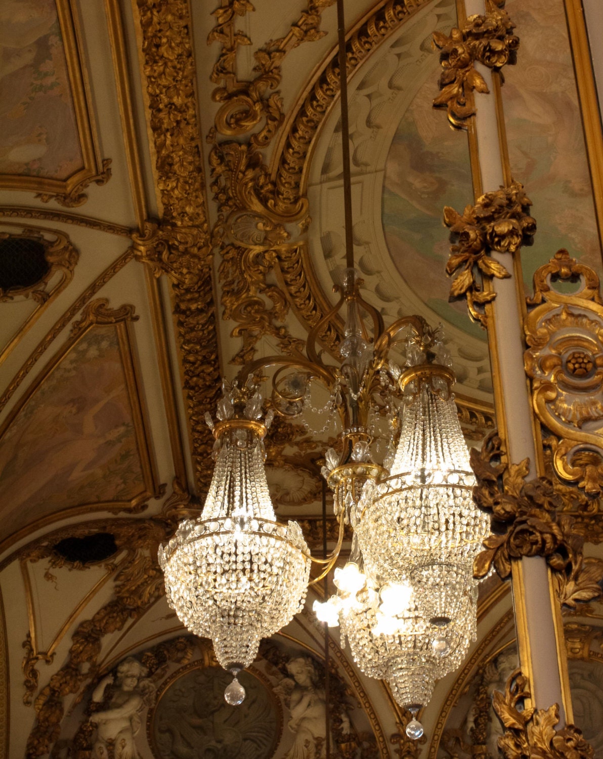 Paris Photography - Musee D'orsay Gold Chandelier- french home decor - 8x10 Fine Art Photograph