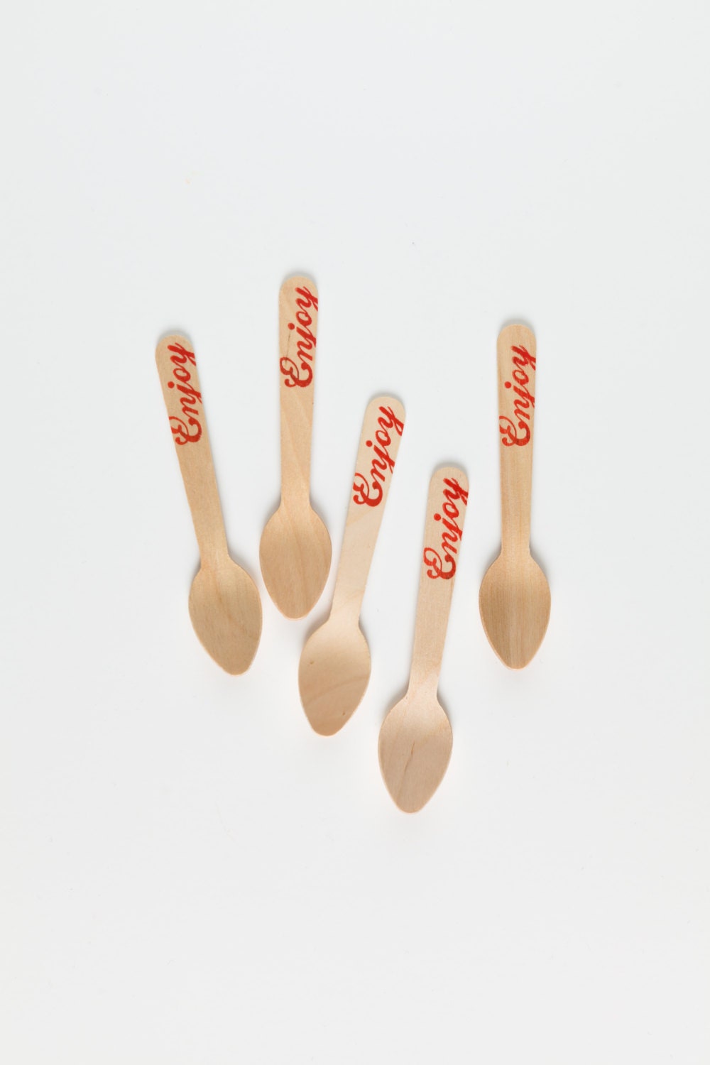 Enjoy - 20 Wooden Ice Cream Spoons - Great Alternative To Plastic Utensils Il_570xn