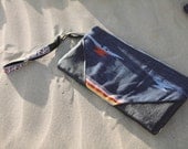 Free Bird Oversize Wristlet Handmade with Repurposed Textiles