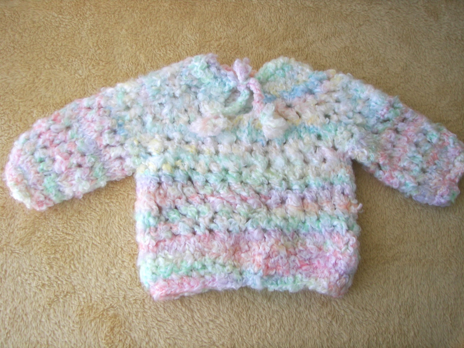 Chunky WARM Baby Sweater Long Sleeve in EASTER COLORS