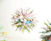 Recycled Map Ornament, Christmas Tree Ball, Gift for the Wanderer, Upcycled Home Decor, Made in the USA - 3 inch - Road Trip Series