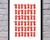 Mini Moka silkscreen print - red- edition of 75