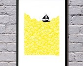 A4 size Bigger Boat giclee print