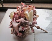 Vintage Fabric Flower Bouquet, Bridesmaid Bouquet, Flower Girl, Wedding Bouquet